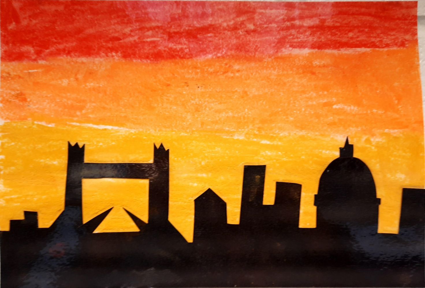 London skyline painting